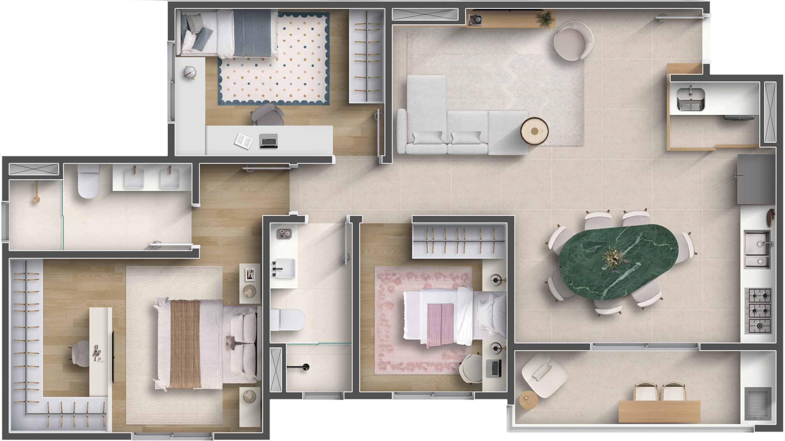 Apartamento Canto Padrão