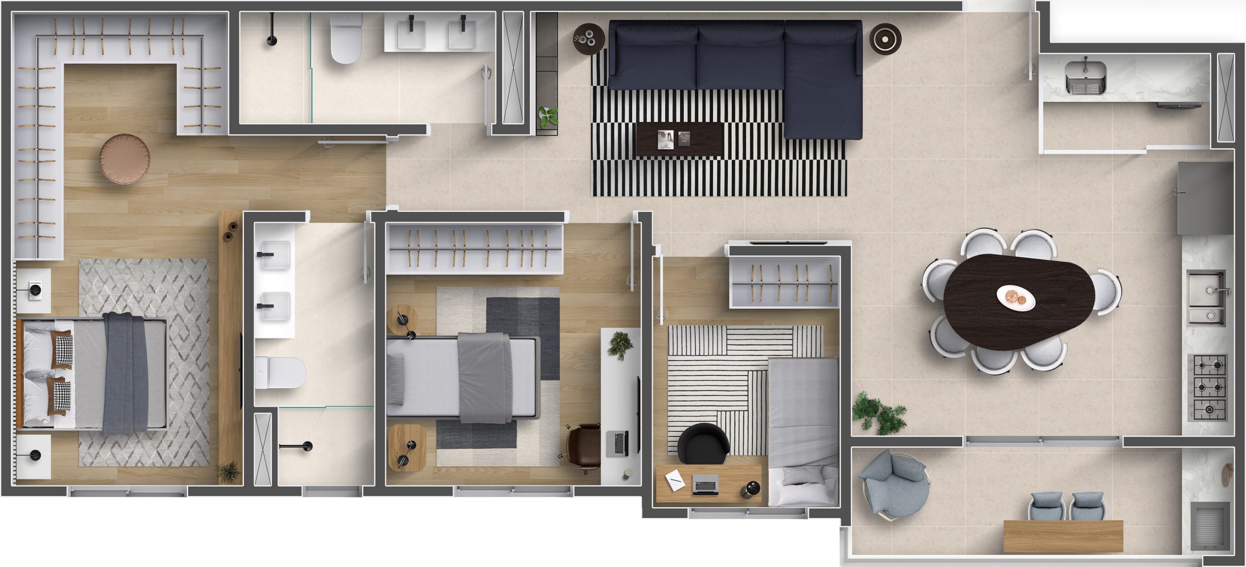 Apartamento Meio Padrão