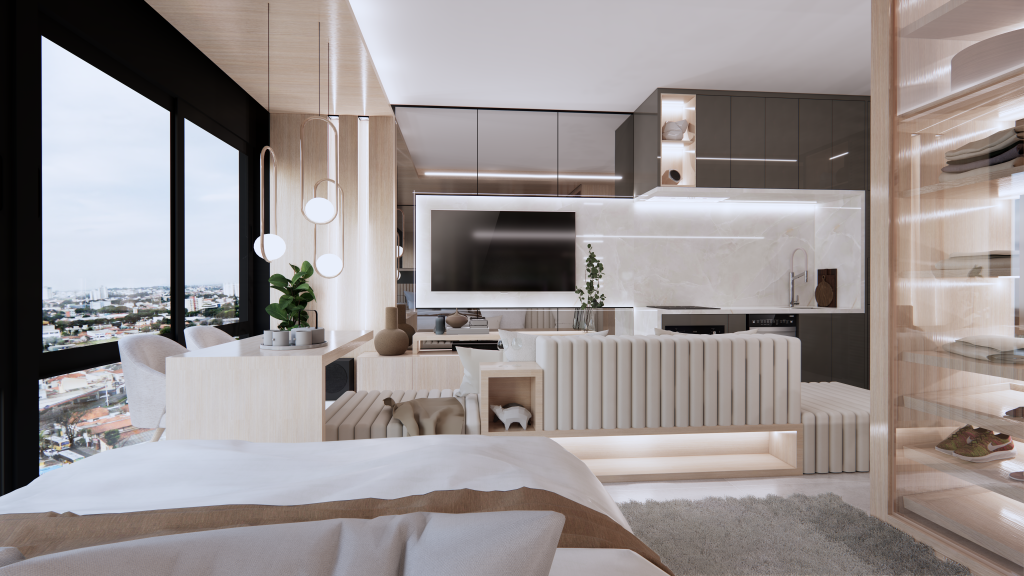 Ambientes integrados no seu estúdio